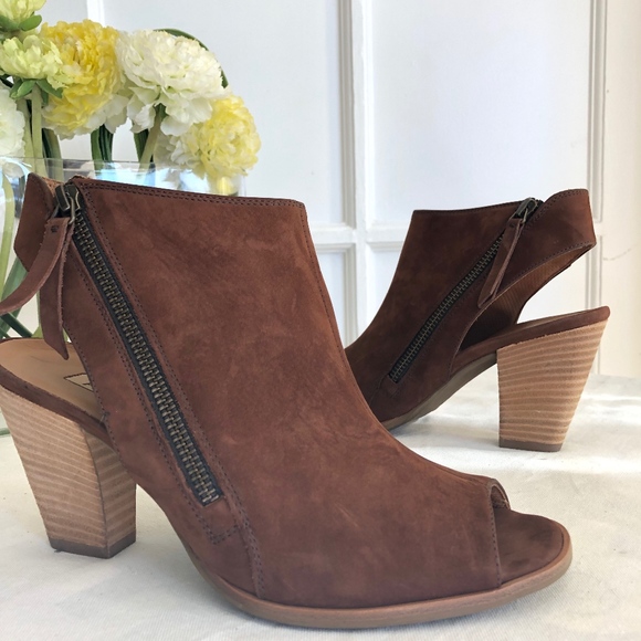 peep toe boots mid heel